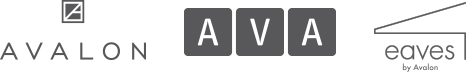 Avalon AVA and Eaves by Avalon logos side-by-side