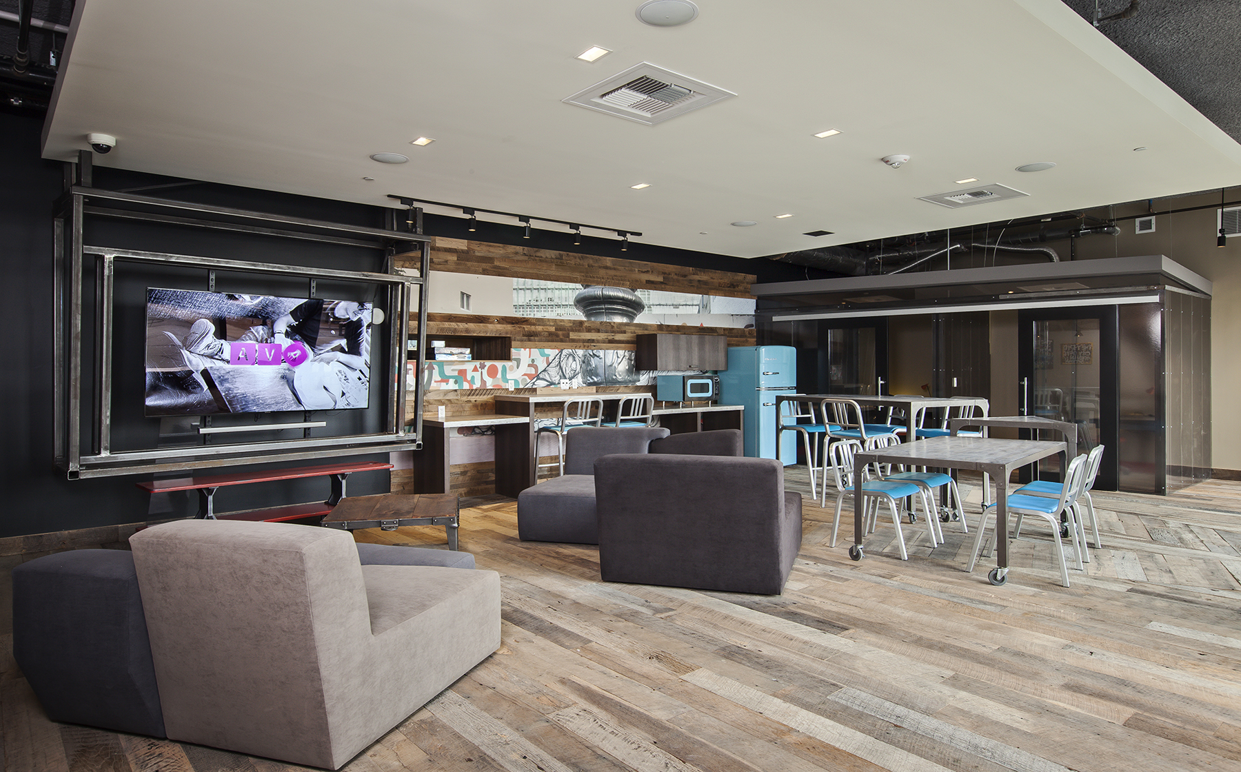 Chill Lounge with flat screen televisions and common area seating