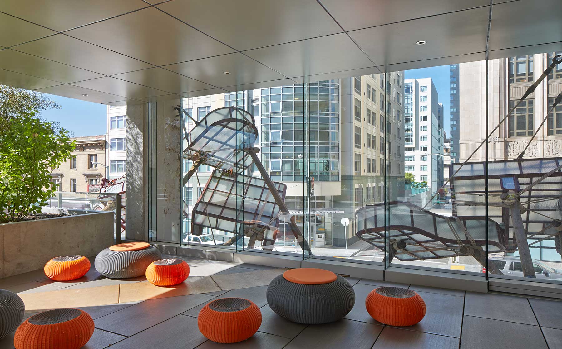 Outdoor chill lounge with common area seating